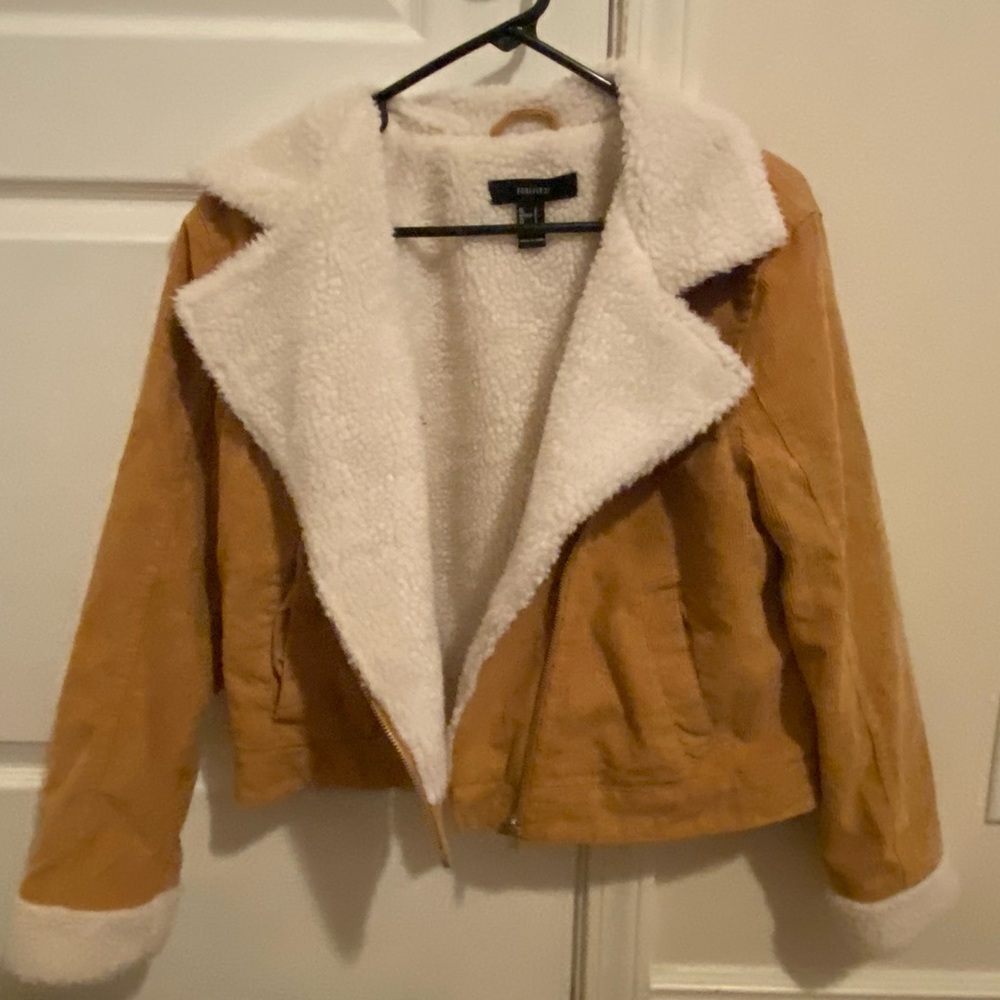 Size US small brown corduroy coat from Forever 21